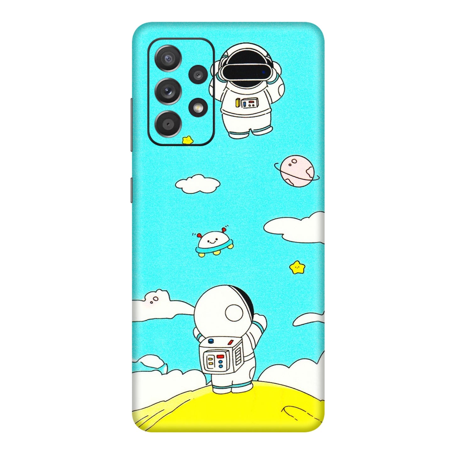 Samsung A/S Series Phone Skins (All Models) - Blue Skies Astro Float - 3D Embossed Finish (L-230) Samsung Galaxy A72