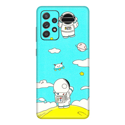 Samsung A/S Series Phone Skins (All Models) - Blue Skies Astro Float - 3D Embossed Finish (L-230) Samsung Galaxy A72