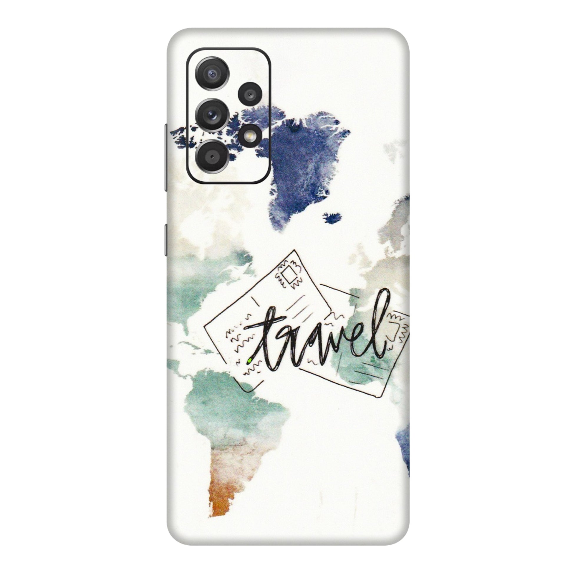 Samsung A/S Series Phone Skins (All Models) - Travel The World - 3D Embossed Finish (L-232) Samsung Galaxy A72