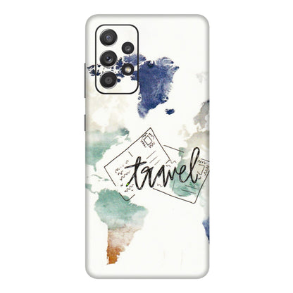 Samsung A/S Series Phone Skins (All Models) - Travel The World - 3D Embossed Finish (L-232) Samsung Galaxy A72
