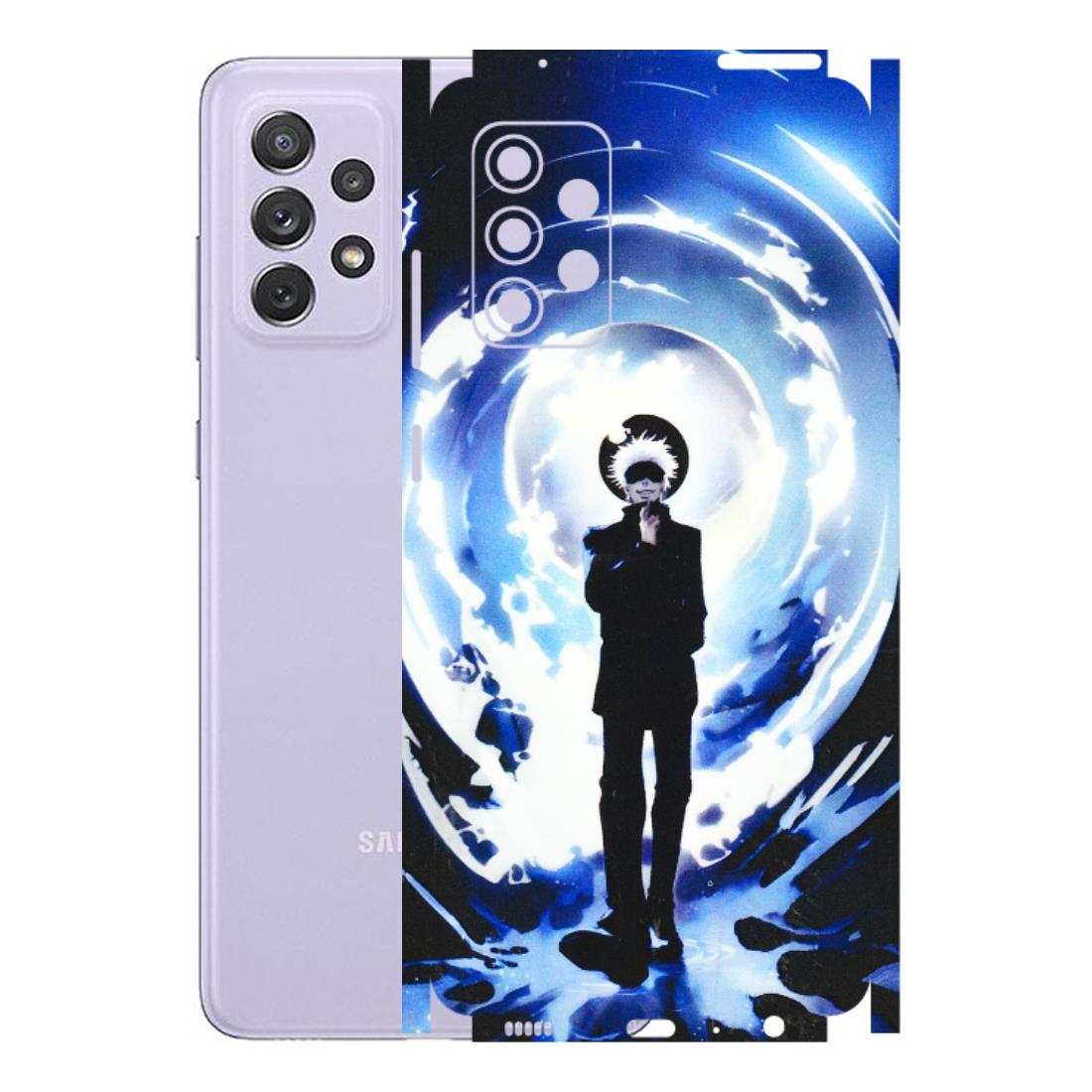 Samsung A/S Series Phone Skins (All Models) - Satoru Gojo Dark Blue - 3D Embossed Finish (L-235) Samsung Galaxy A72