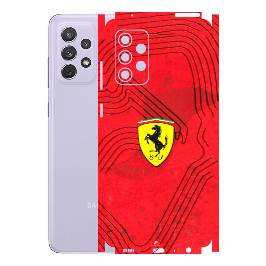 Samsung A/S Series Phone Skins (All Models) - Red Ferrari Logo Stylish - 3D Embossed Finish (L-238) Samsung Galaxy A72