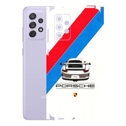 Samsung A/S Series Phone Skins (All Models) - Porche Car Sober Logo - 3D Embossed Finish (L-248) Samsung Galaxy A72