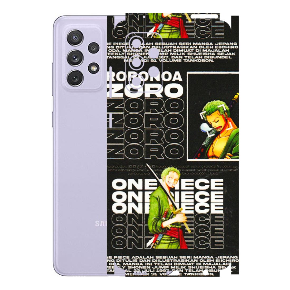 Samsung A/S Series Phone Skins (All Models) - One Piece Zoro - 3D Embossed Finish (L-250) Samsung Galaxy A72