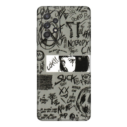 Samsung A/S Series Phone Skins (All Models) - Never Have Love Anime - 3D Embossed Finish (L-260) Samsung Galaxy A72