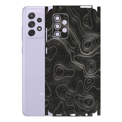 Samsung A/S Series Phone Skins (All Models) - Abstract White Line Map - 3D Embossed Finish (L-269) Samsung Galaxy A72