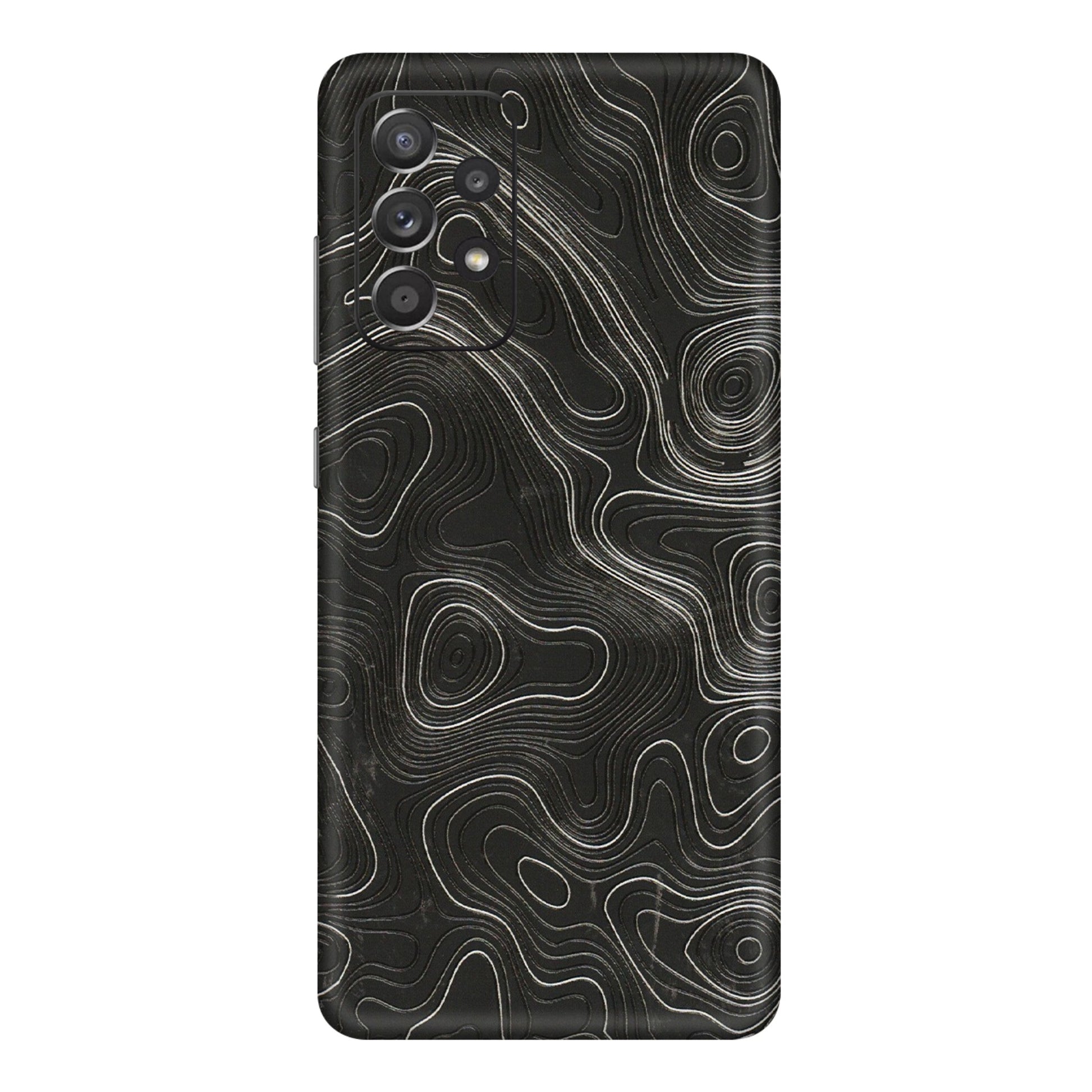 Samsung A/S Series Phone Skins (All Models) - Abstract White Line Map - 3D Embossed Finish (L-269) Samsung Galaxy A72