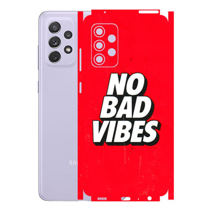 Samsung A/S Series Phone Skins (All Models) - No Bad Vibes - 3D Embossed Finish (L-280) Samsung Galaxy A72