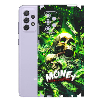 Samsung A/S Series Phone Skins (All Models) - Skull Money - 3D Embossed Finish (L-303) Samsung Galaxy A72