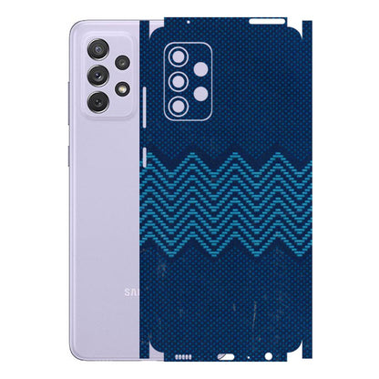 Samsung A/S Series Phone Skins (All Models) - Blue Sober Waves - 3D Embossed Finish (L-306) Samsung Galaxy A72