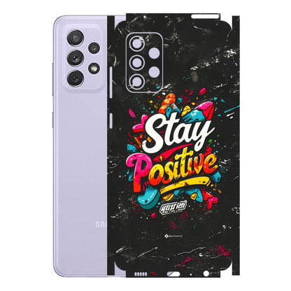 Samsung A/S Series Phone Skins (All Models) - Stay Positive Black - 3D Embossed Finish (L-31) Samsung Galaxy A72