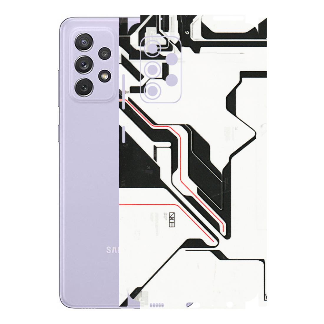 Samsung A/S Series Phone Skins (All Models) - White Techy Logo - 3D Embossed Finish (L-312) Samsung Galaxy A72