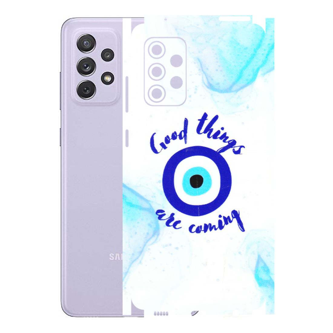 Samsung A/S Series Phone Skins (All Models) - Evil Eye Good Things Are Coming - 3D Embossed Finish (L-322) Samsung Galaxy A72