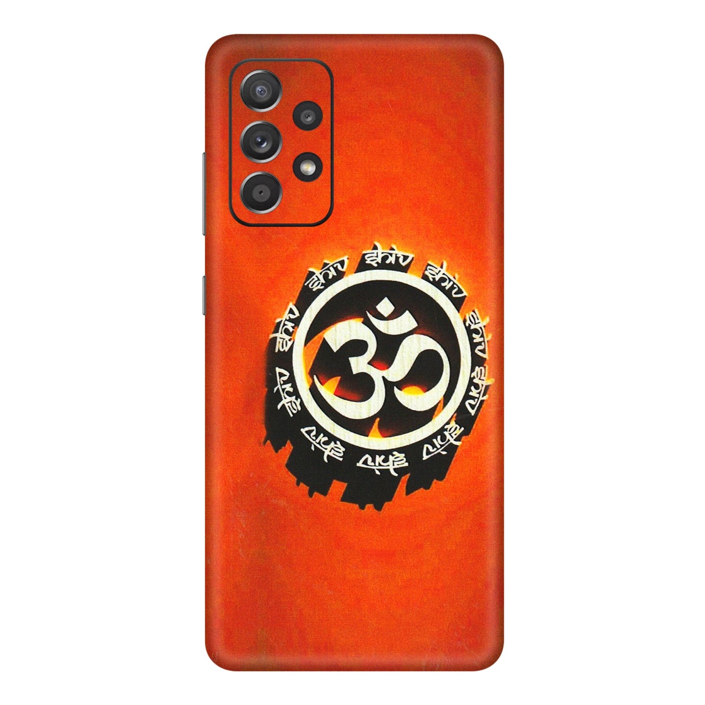 Samsung A/S Series Phone Skins (All Models) - Aum Shiv Orange - 3D Embossed Finish (L-32) Samsung Galaxy A72
