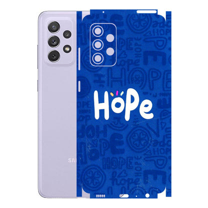 Samsung A/S Series Phone Skins (All Models) - Hope Doodles Blue - 3D Embossed Finish (L-43) Samsung Galaxy A72