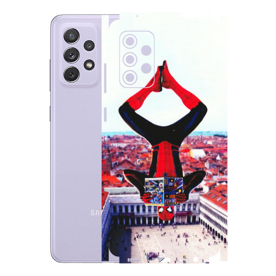 Samsung A/S Series Phone Skins (All Models) - Spiderman Hanging - 3D Embossed Finish (L-53) Samsung Galaxy A72