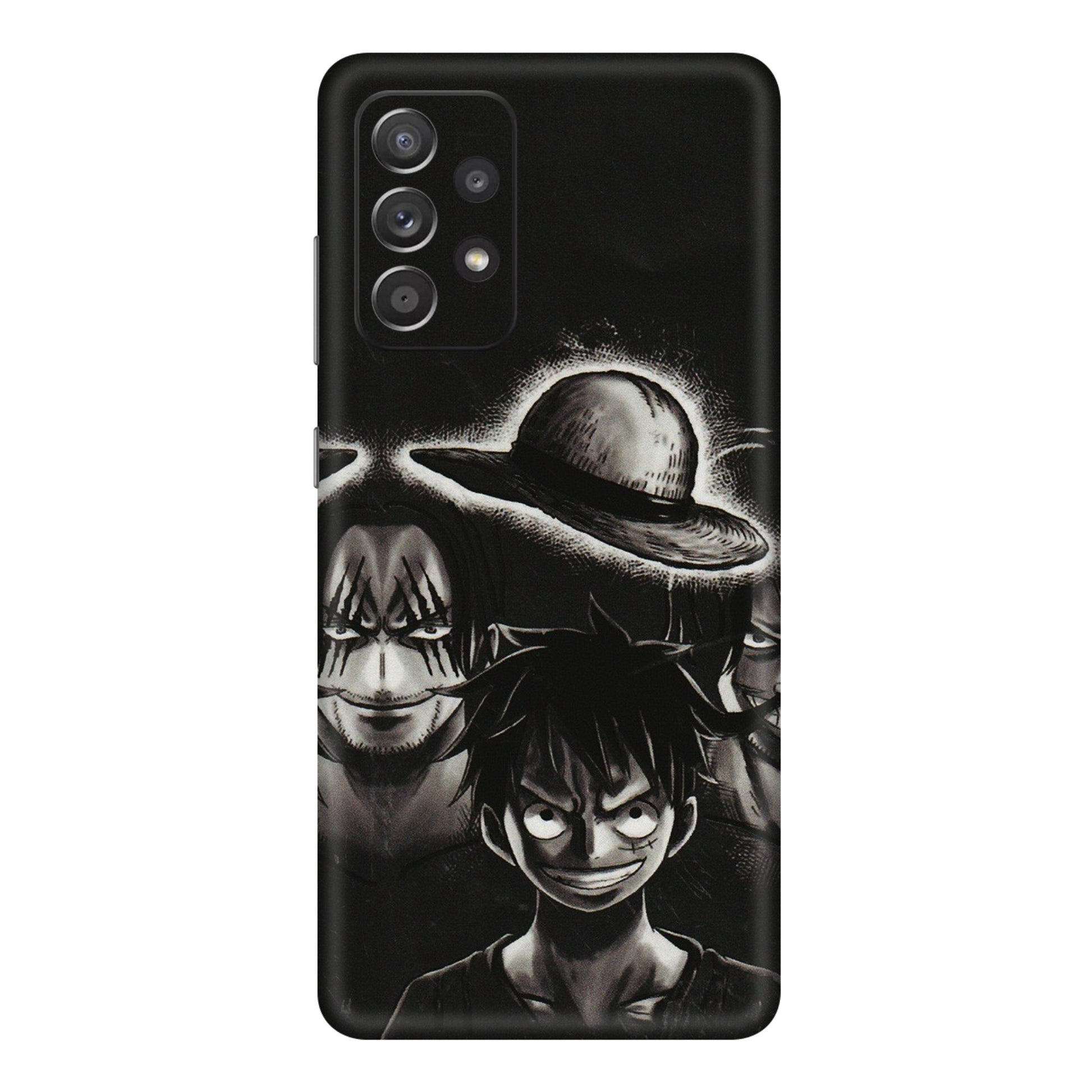 Samsung A/S Series Phone Skins (All Models) - Black Luffy Hat - 3D Embossed Finish (L-57) Samsung Galaxy A72