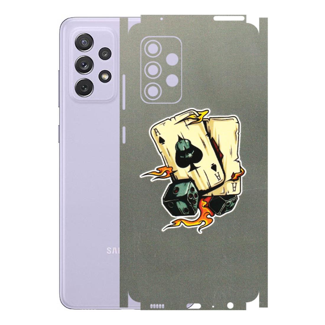 Samsung A/S Series Phone Skins (All Models) - Grey Cards Of Ace - 3D Embossed Finish (L-77) Samsung Galaxy A72