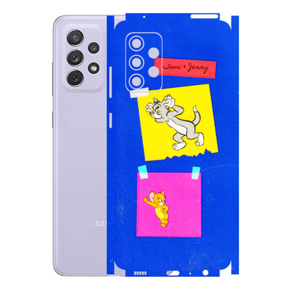 Samsung A/S Series Phone Skins (All Models) - Tom N Jerry Sticky Notes - 3D Embossed Finish (L-88) Samsung Galaxy A72