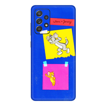 Samsung A/S Series Phone Skins (All Models) - Tom N Jerry Sticky Notes - 3D Embossed Finish (L-88) Samsung Galaxy A72