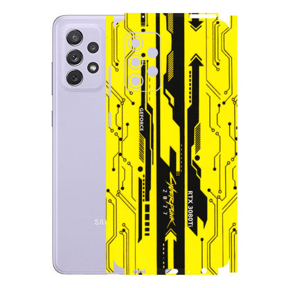 Samsung A/S Series Phone Skins (All Models) - Yellow Cyberpunk - 3D Embossed Finish (L-93) Samsung Galaxy A72