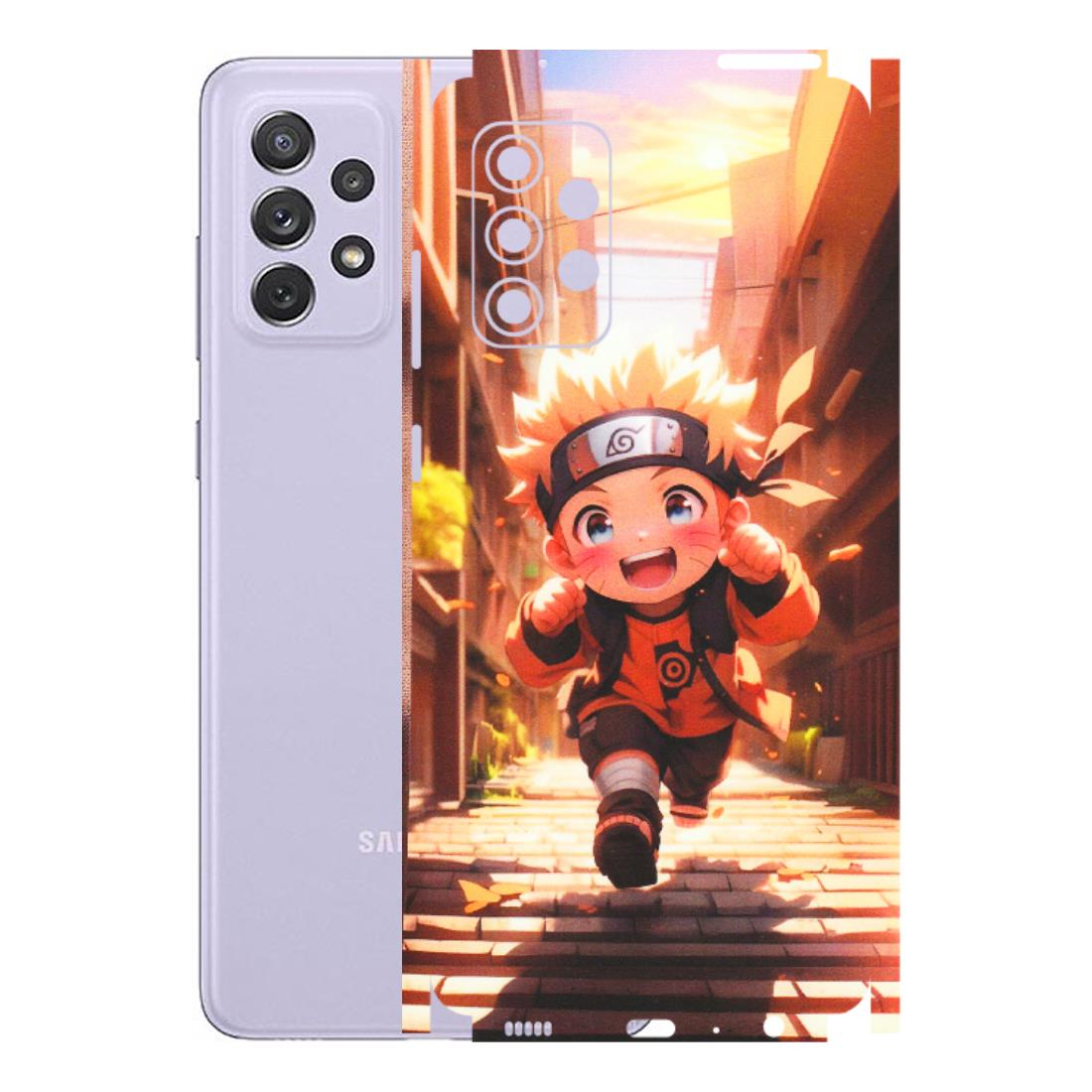Samsung A/S Series Phone Skins (All Models) - Naruto Cute Toon Running - Matte Finish (M-04) Samsung Galaxy A72
