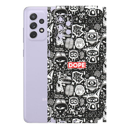 Samsung A/S Series Phone Skins (All Models) - Dope Stay Classy Black Doodles - Matte Finish (M-126) Samsung Galaxy A72