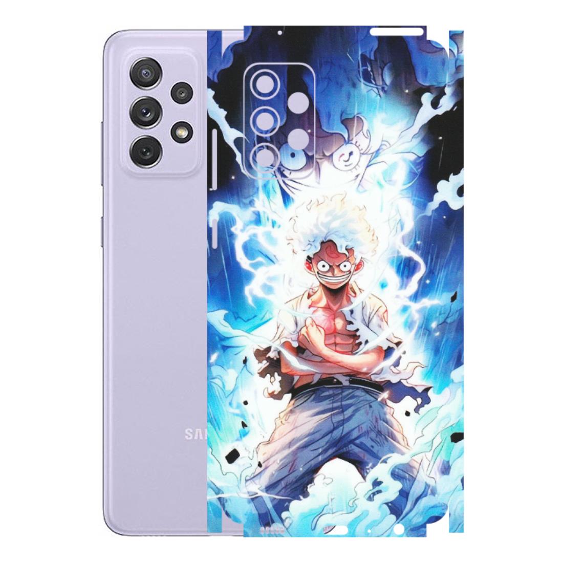 Samsung A/S Series Phone Skins (All Models) - Blue Thunder Luffy Anime - Matte Finish (M-132) Samsung Galaxy A72