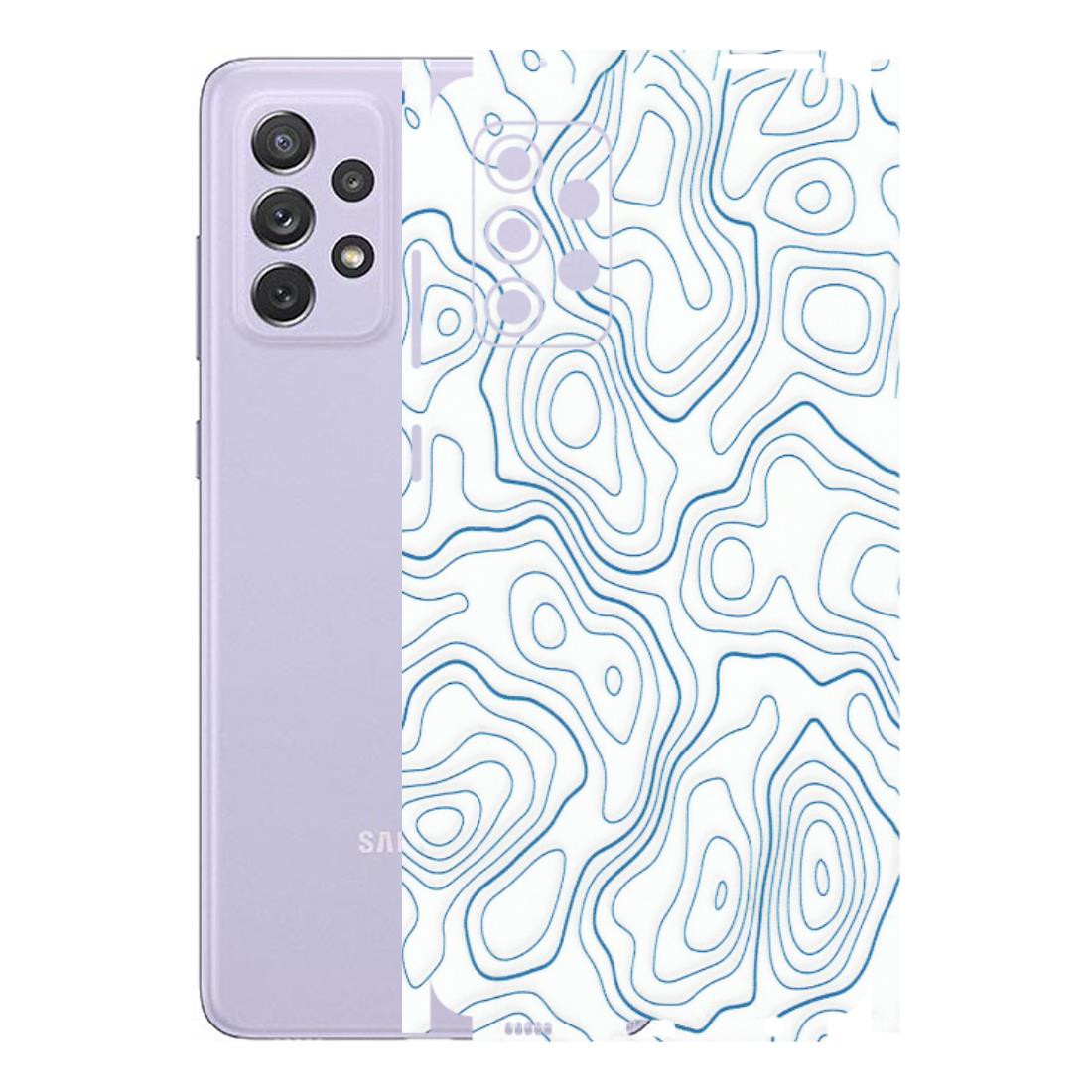 Samsung A/S Series Phone Skins (All Models) - Blue And White Swirls - Matte Finish (M-139) Samsung Galaxy A72