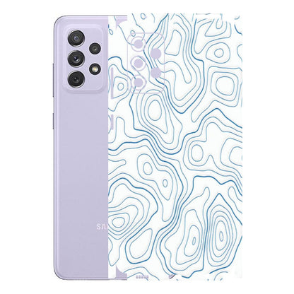 Samsung A/S Series Phone Skins (All Models) - Blue And White Swirls - Matte Finish (M-139) Samsung Galaxy A72