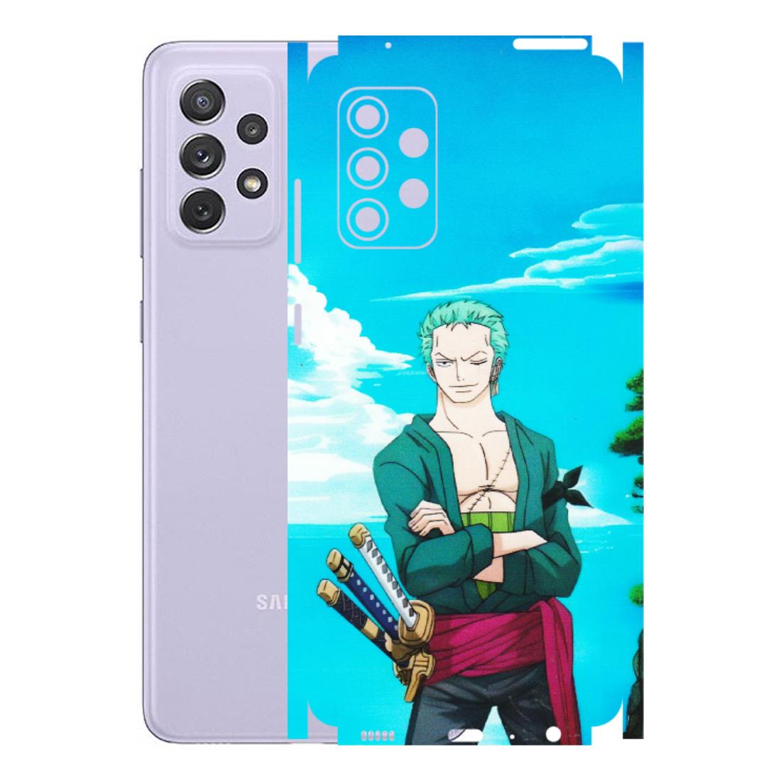 Samsung A/S Series Phone Skins (All Models) - Cool Swordman Zoro Anime - Matte Finish (M-143) Samsung Galaxy A72