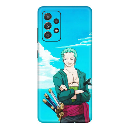 Samsung A/S Series Phone Skins (All Models) - Cool Swordman Zoro Anime - Matte Finish (M-143) Samsung Galaxy A72