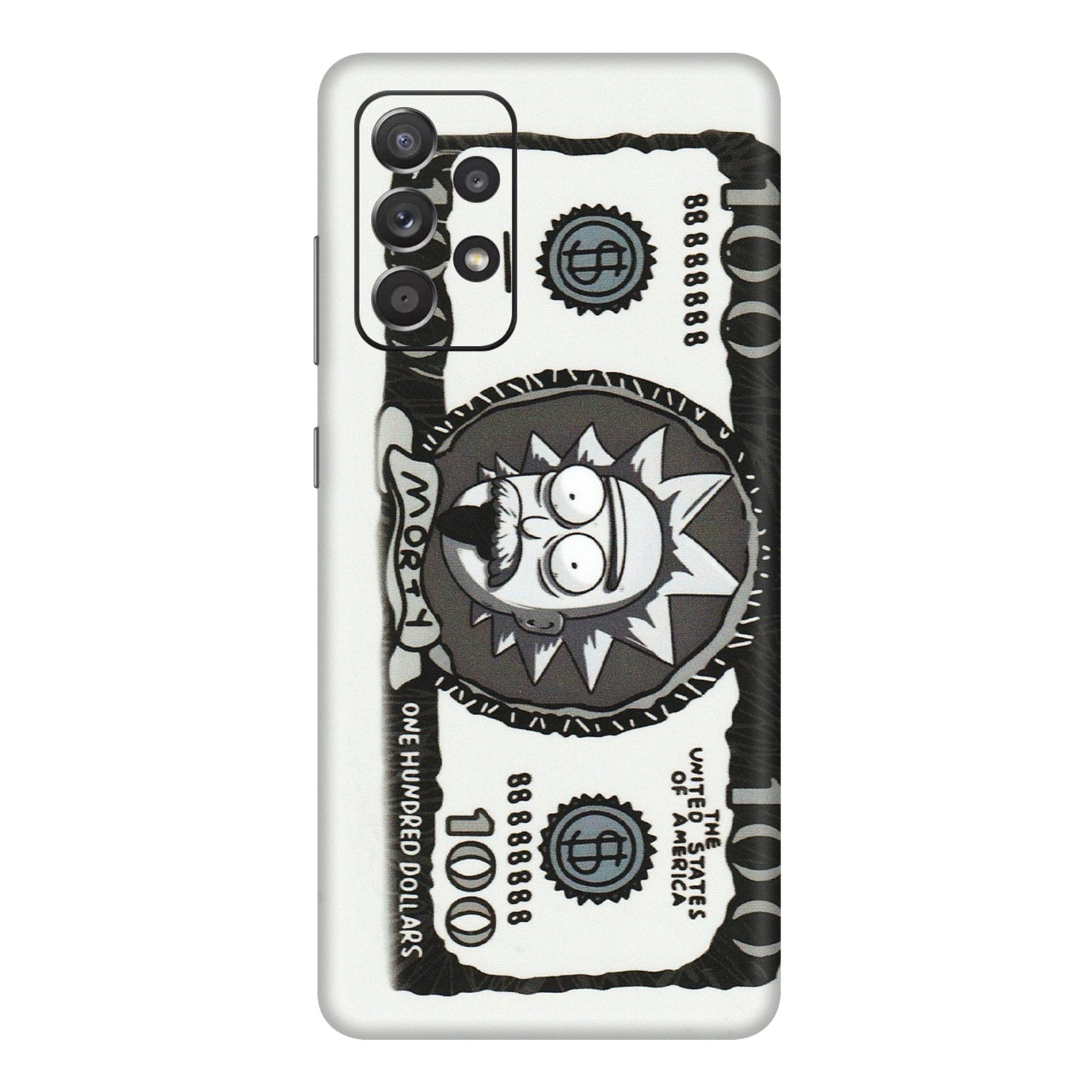 Samsung A/S Series Phone Skins (All Models) - Rick And Morty Hundred Dollar Anime - Matte Finish (M-161) Samsung Galaxy A72