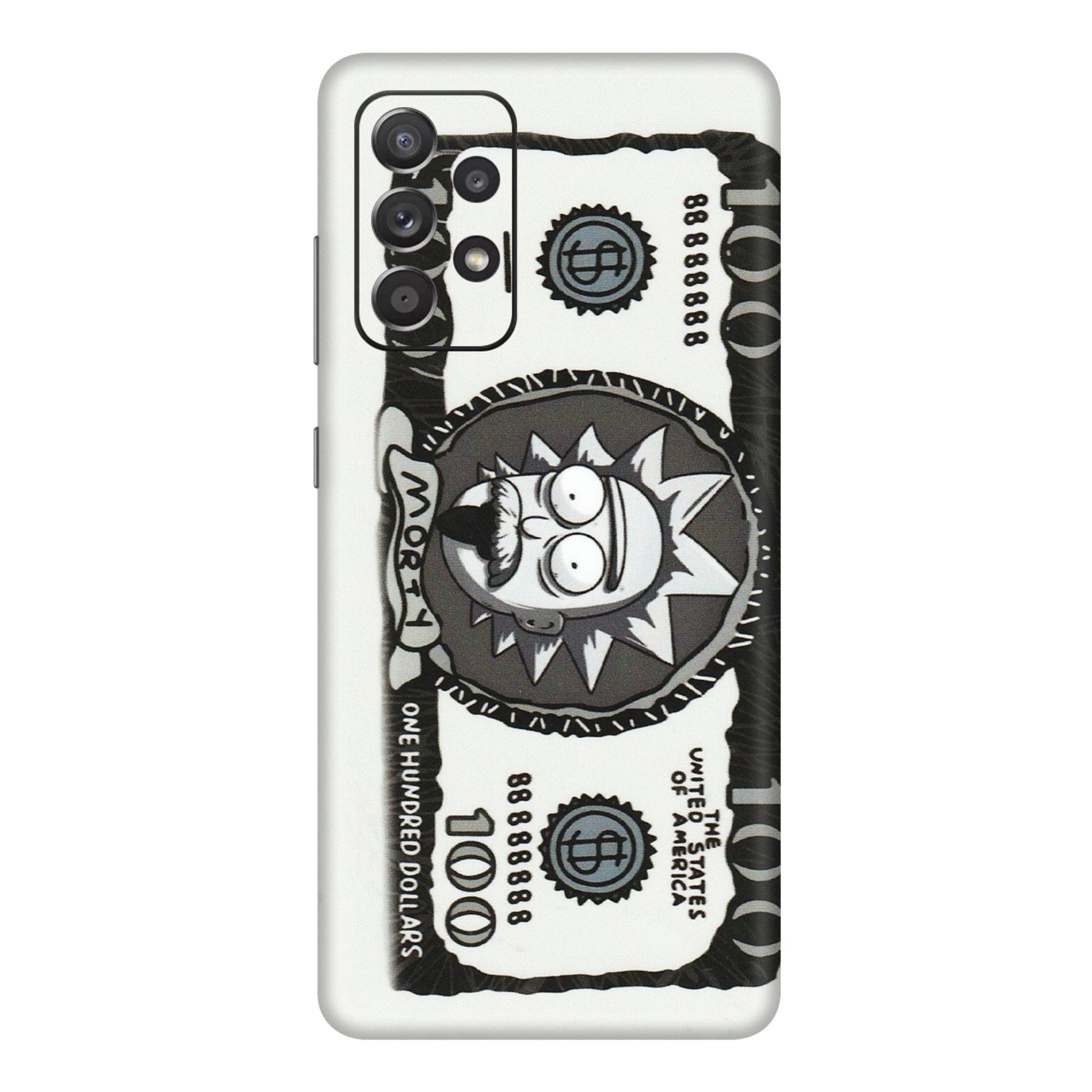 Samsung A/S Series Phone Skins (All Models) - Rick And Morty Hundred Dollar Anime - Matte Finish (M-161) Samsung Galaxy A72