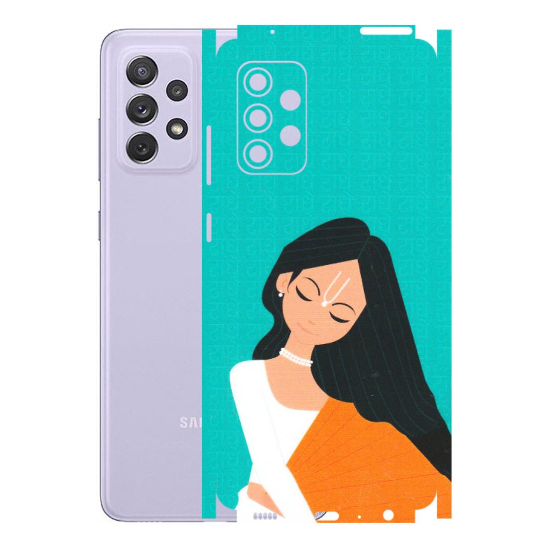 Samsung A/S Series Phone Skins (All Models) - Radhe Radhe With Hindu Symbol - Matte Finish (M-164) Samsung Galaxy A72