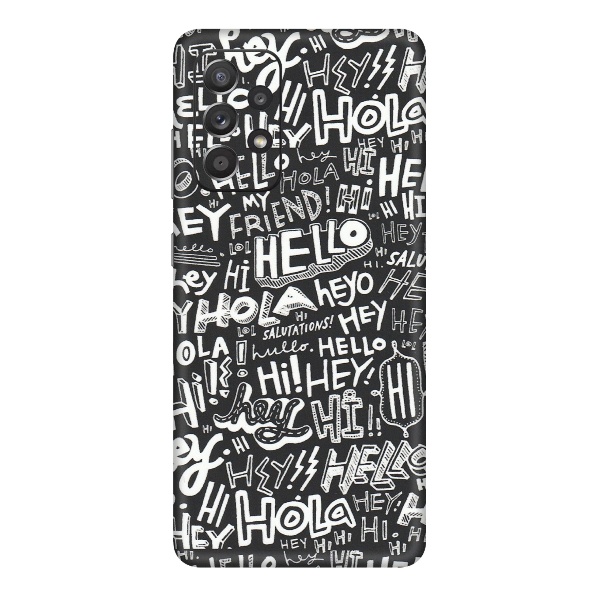 Samsung A/S Series Phone Skins (All Models) - Hi Hello Doodles - Matte Finish (M-25) Samsung Galaxy A72