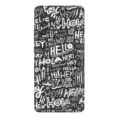 Samsung A/S Series Phone Skins (All Models) - Hi Hello Doodles - Matte Finish (M-25) Samsung Galaxy A72
