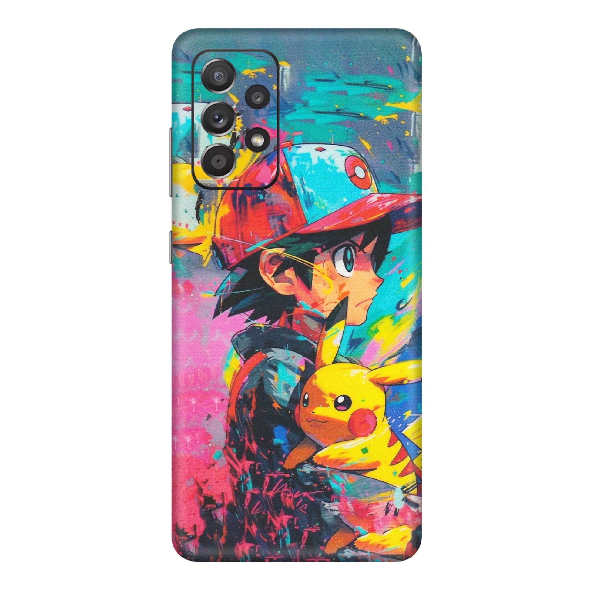 Samsung A/S Series Phone Skins (All Models) - Ash & Pikachu - Matte Finish (M-26) Samsung Galaxy A72