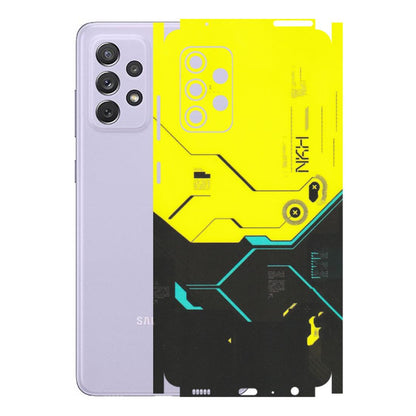 Samsung A/S Series Phone Skins (All Models) - Black Yellow Technica - Matte Finish (M-53) Samsung Galaxy A72