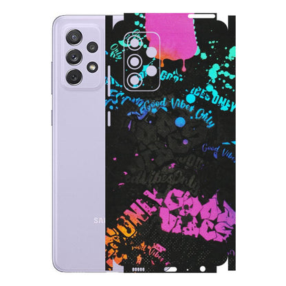 Samsung A/S Series Phone Skins (All Models) - Majestic Black Vibes - Matte Finish (M-62) Samsung Galaxy A72