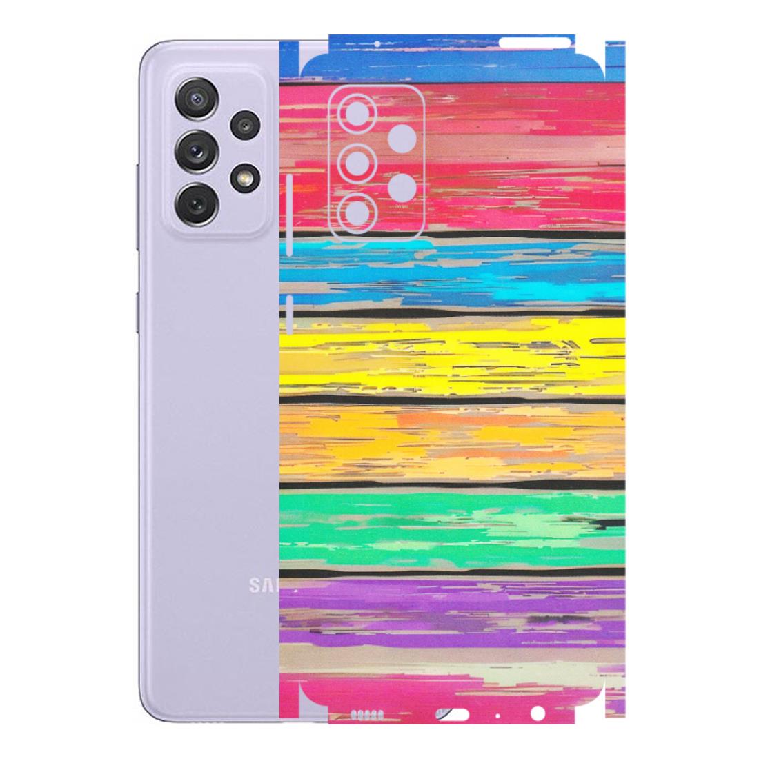 Samsung A/S Series Phone Skins (All Models) - Multi Colour Wooden Wall - Matte Finish (M-96) Samsung Galaxy A72