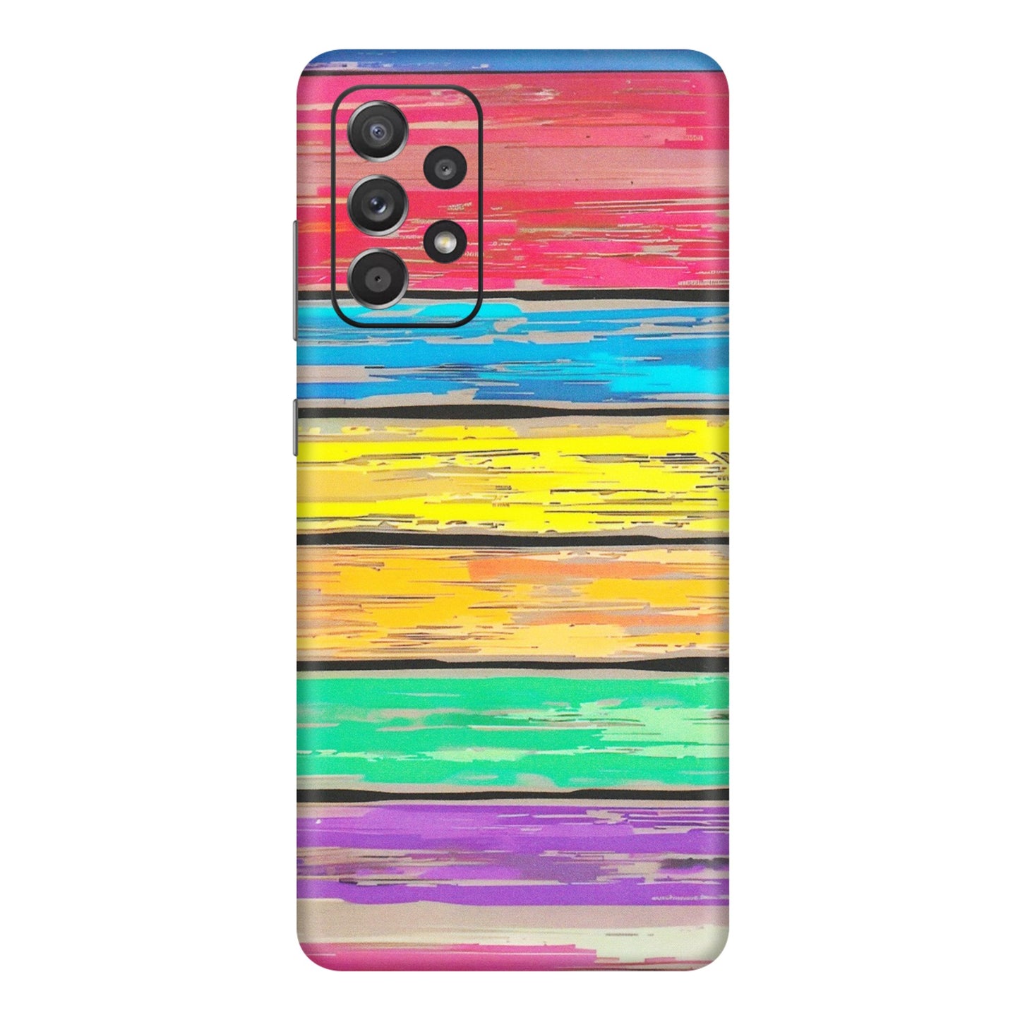 Samsung A/S Series Phone Skins (All Models) - Multi Colour Wooden Wall - Matte Finish (M-96) Samsung Galaxy A72