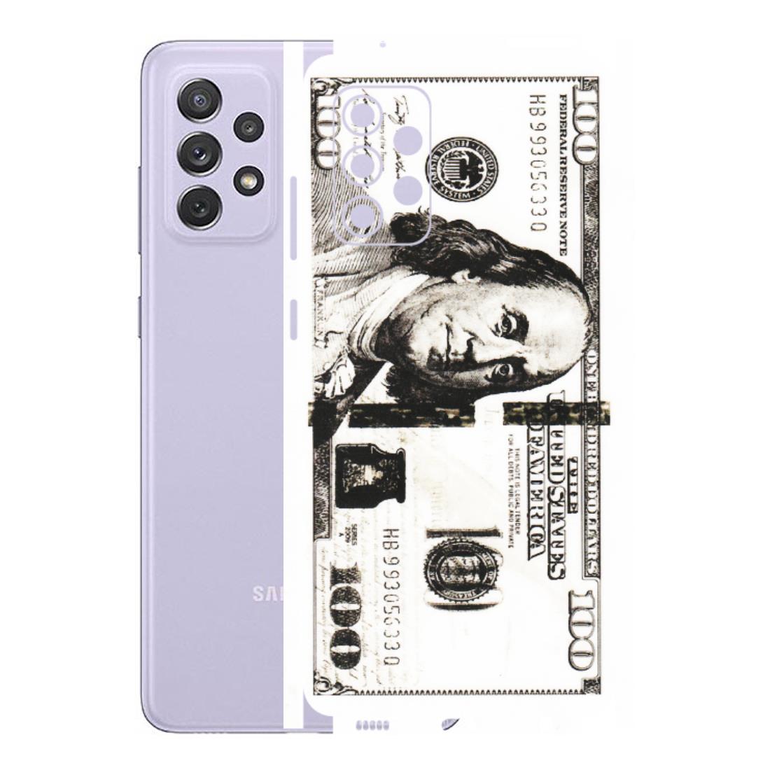 Samsung A/S Series Phone Skins (All Models) - 100 Dollar Currency - Transparent Finish (T-01) Samsung Galaxy A72