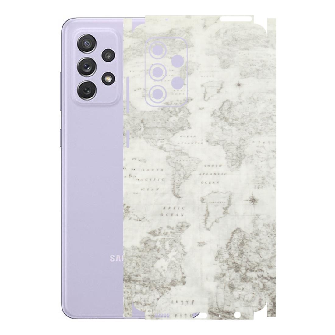 Samsung A/S Series Phone Skins (All Models) - World Travel Map - Transparent Finish (T-04) Samsung Galaxy A72