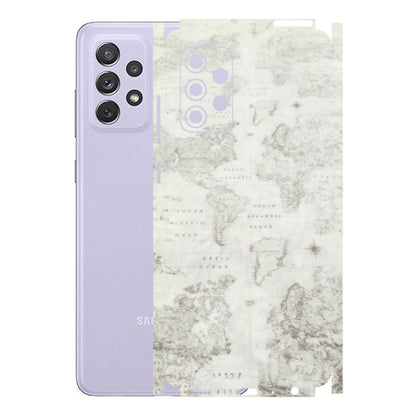 Samsung A/S Series Phone Skins (All Models) - World Travel Map - Transparent Finish (T-04) Samsung Galaxy A72