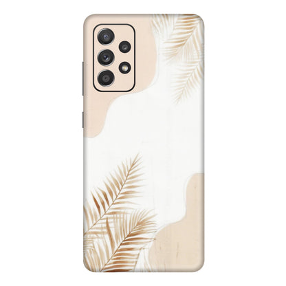 Samsung A/S Series Phone Skins (All Models) - Gold Petals Abstract - Transparent Finish (T-08) Samsung Galaxy A72