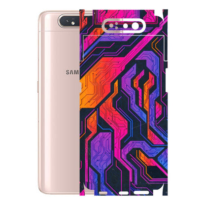 Samsung A/S Series Phone Skins (All Models) - Tech Circuits Futuristic - 3D Embossed Finish (L-07) Samsung Galaxy A80