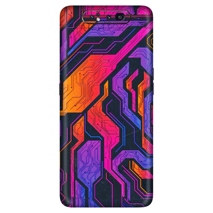 Samsung A/S Series Phone Skins (All Models) - Tech Circuits Futuristic - 3D Embossed Finish (L-07) Samsung Galaxy A80
