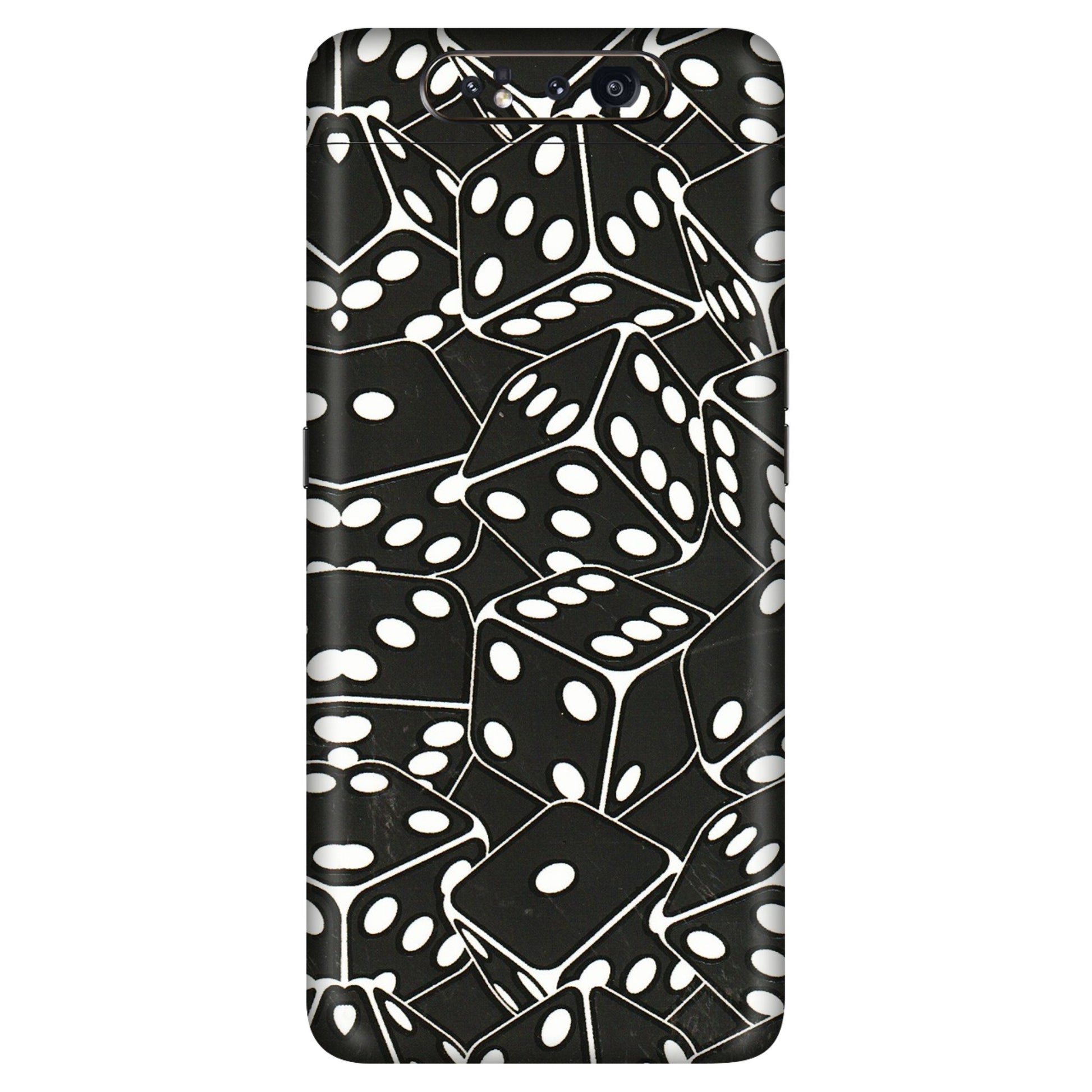Samsung A/S Series Phone Skins (All Models) - Big Black Dices - 3D Embossed Finish (L-106) Samsung Galaxy A80