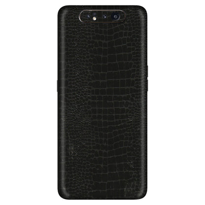 Samsung A/S Series Phone Skins (All Models) - Snake Leather Black - 3D Embossed Finish (L-107) Samsung Galaxy A80